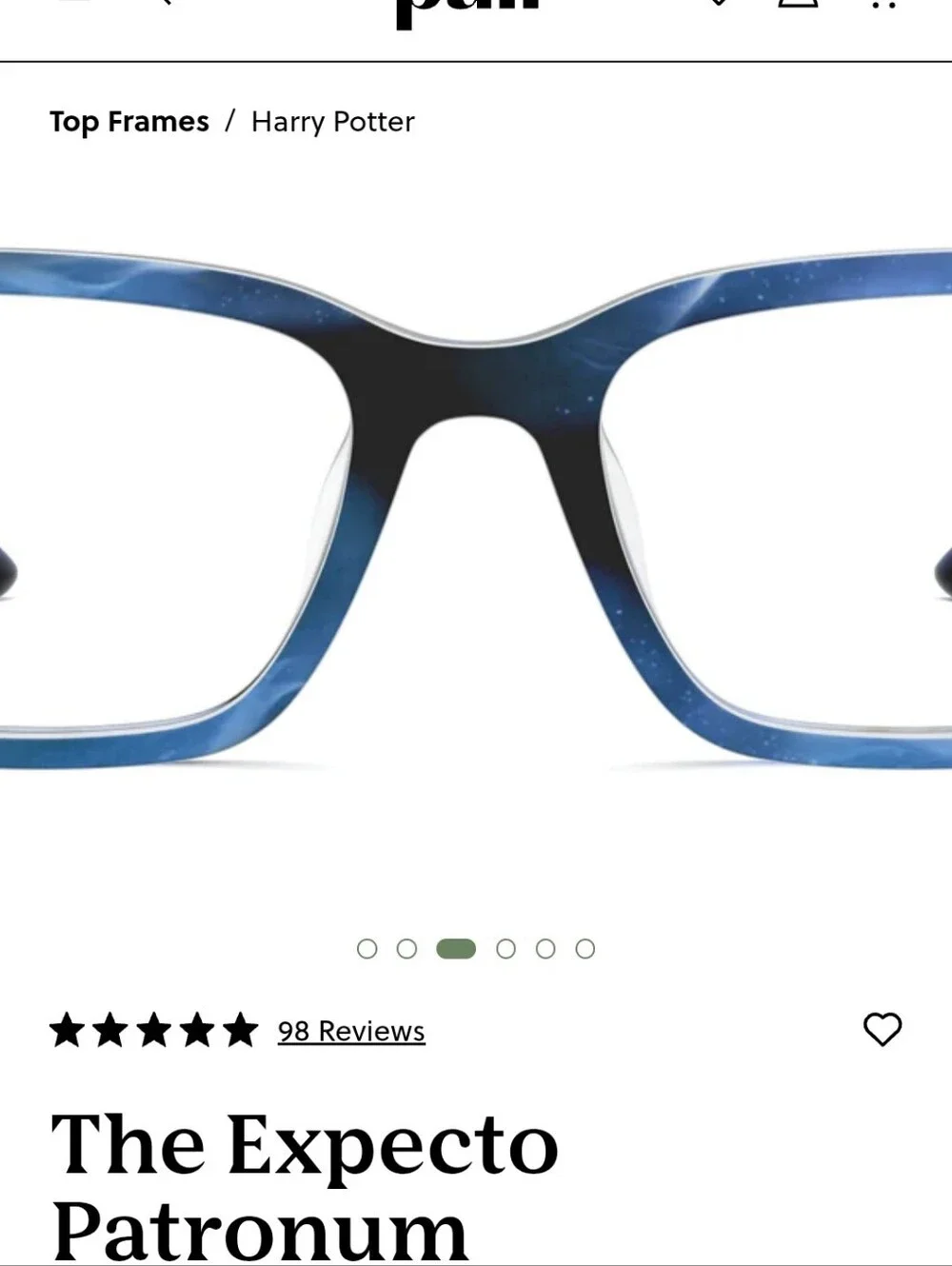 Warner Bros. Harry Potter Blue Rectangular Women's Glasses Cover- The Larkin